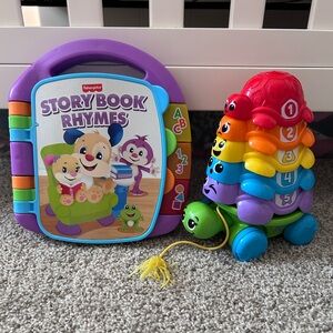 Fisher-Price Colorful Storybook and Stacking Turtle